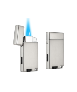 Copmotds Butane Lighter with Keyhole (Silver 2 Pack)