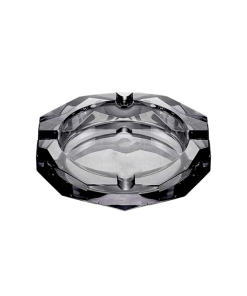 Crystal Glass Ashtray (Black)