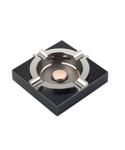 4 Sided Metal Cigar Tray (Black)