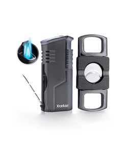 Triple Torch Cigar Lighter and Cigar Cutter