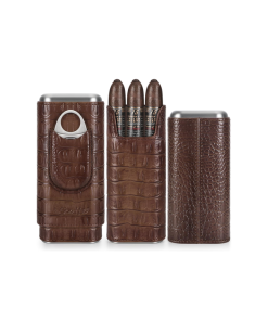 Cedar Wood Leather Cigar Case